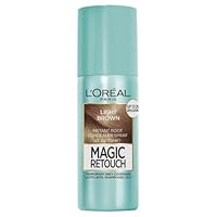 L’Oreal Paris Magic Retouch Instant Root Concealer Spray, Shade: Light Brown, for Quick Grey Coverage, Easy Application, Natural Finish, Scalp Coverage, Suitable for All Hair Colours, 75ml