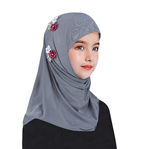Girls Muslim Islam Headscarf Hijab Cap Long Head Scarf Wrap Shoulder Headwear4