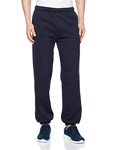 Fruit of the Loom Men's Premium Elasticated Cuff Jog Pants Relaxed Sports Jogger, Blue (Deep Navy Az), W35/L32 (Manufacturer Size: L)