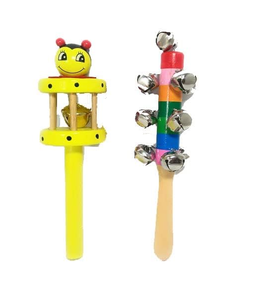 Boscaiola24 Wooden Non Toxic Colorful Rattle Toys for New Born Baby, Musical Infant Toy, Dugi Dugi Rattle Sweet Cuddle Infant of JhunJhuna/lakdi ka jhunjhuna (B0CWDJPH4K) Amazon Price History, Amazon Price Tracker