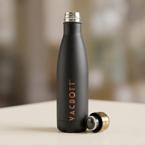 Image of CLAY CRAFT VACBOTT Stark Double Walled 18 Hours Hot and 24 Hours Cold Water Flask Bottle-500ML, 2-Piece(Velvet Rose Gold) Leak Proof|Easy to Carry|Gym Bottle|Kitchen|Hiking|Travel Bottle|BIS Certified