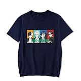 WJHYWDH Wind Breaker Anime T-Shirt Merch Casual Short Sleeved T Shirt Unisex Tee (Navy,X-Large)