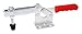 HHIP 3900-0372 Horizontal Long Solid Bar Flanged Base Toggle Clamp 880 lb. Capacity
