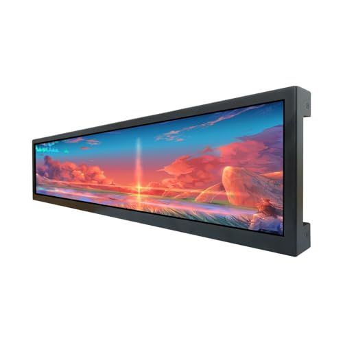 Image of VSDISPLAY 24'' 1920x360 Stretched Bar Monitor Digital Signage Display | Supports Split Screen & Image Rotation,USB Auto Copy Autoplay,for Supermarket,Retail Store,Restaurant,Mall Advertising