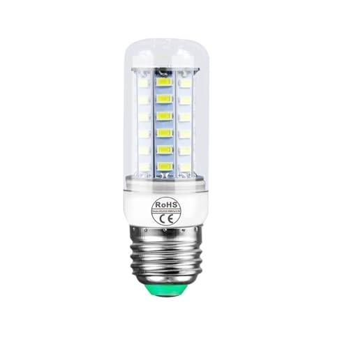 Bombilla LED E27 de 56 LEDs para lámpara de araña: luz blanca fría de alta potencia AC220V