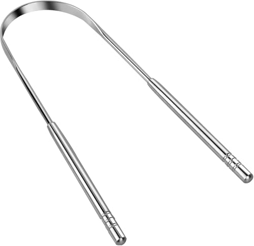 Raspador Limpador de Língua de Aço Inox Higiene Bucal Completa