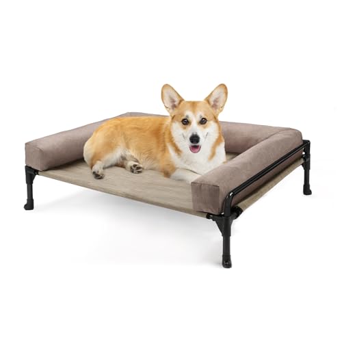 Veehoo Outdoor Elevated Dog Bed-Cooling Raised Dog Cot for Medium Sized Dog