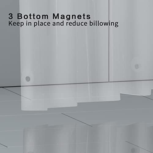 Cozyide Shower Curtain Liner 72 X 72 Inches Plastic Shower Curtain Peva 4 Gauge Shower Liner Lightweight Plastic Waterproof Curtains For Bathroom And Bathtub With Grommets Hole And Magnets (Clear, 1) #TOP4