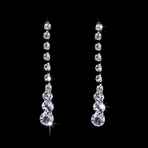 Artmiss Bridal Y Necklace Earrings Set Crystal Wedding Long Jewelry Set Rhinestone Y Necklace For Women Bride Bridesmaid #TOP4