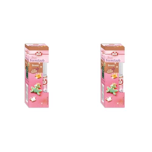 RUF Feenstaub, essbares Glitzer-Pulver in der Pump-Spray Flasche zum Sprühen, Glitzer-Staub für Gebäck & Desserts für besonderen Glanz, 1 x 10g (Packung mit 2)