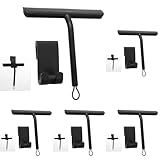 Vinabo rasqueta limpiacristales Ducha, Negro) (Paquete de 5)