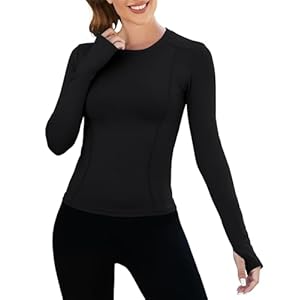 IECCP Seamless Workout Shirts for Women Long Sleeve Yoga Tops Sports Running Shirt Breathable Athletic Top Slim Fit