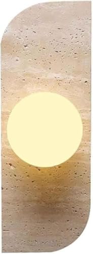Adjustable Wall Sconce Light with Yellow Travertine Glass Shade G4 Base for Bedroom Bathroom Makeup Desk Mirror Dressing Room European Japanese Farmhouse Style