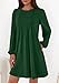 PRETTYGARDEN Fall Dresses for Women 2025 Long Sleeve Mini Short Flowy A Line Casual Holiday Party Tunic Dress Fashion Clothes (Dark Green,Large)