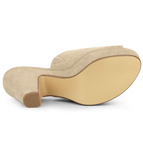 Image of Allegra K Women's Open Toe Platform Chunky Heel Slides Sandals | Party Sandals