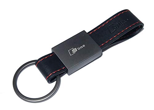 Preisvergleich Produktbild Schlüsselanhänger rechteckig Leder Stahl kompatibel mit S Line