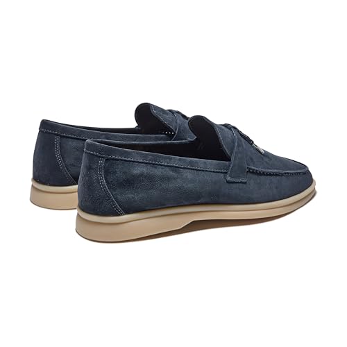 Image of Women's Summer Stroll Charms Premium Designer Suede Leather Loafers Shoes