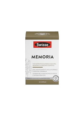 SWISSE Ultiboost- Integratori Memoria con Bacopa Monnieri e Ginkgo Biloba per Mantenimento Funzione...