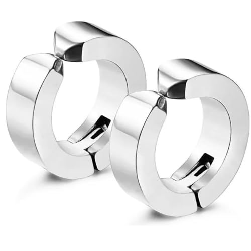 Brincos de Pressão Masculinos de Aço Inoxidável Únicos Exclusivos e Bonitos para Orelha Par eTizzaSh