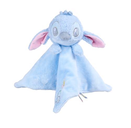 Simba Disney Stitch Cabeza con Manta de Seguridad 100% GRS Reciclado – Peluche de Peluche, Peluche Suave, Regalo para niños y Aficionados, a Partir de 0 Meses