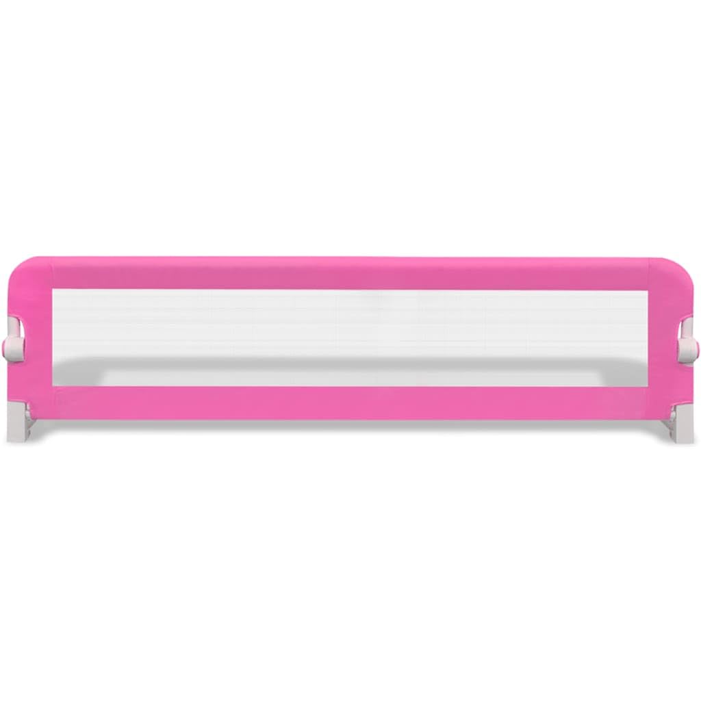 Kleinkind Sicherheit Bettgitter 150x42 cm Rosa klappbar atmungsaktiv Bettschutzgitter mit Absturzsicherung und Höhenverstellbar für Kinderbett, Elternbett, Familienbett und Reisebett