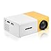 Bewinner Mini proiettore Proiettore Portatile da Interno/Esterno 1080P LED per Home Cinema Theater Proiettori di Film Supporto HDMI, AV, Ingresso USB Laptop PC Proiettore Tascabile(Giallo)