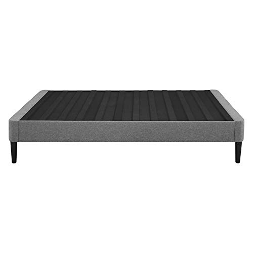 Classic Brands Palmetto Upholstered Platform Bed Frame/Mattress Foundation/Wood Slat Support/No Box Spring Needed, Light Grey, Full #TOP5