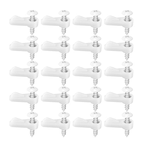 Clips para mosquiteras, 20 piezas, kit de fijación mosquitera con tornillos, clip para sujetar ventanas en casa, apartamento, dormitorio, salón, dormitorio, estudio, cocina y baño