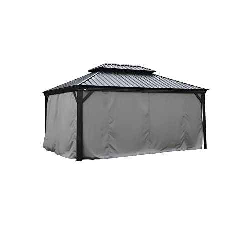 Kozyard 12' x 16' Outdoor Gazebo Privacy Curtain Sidewall