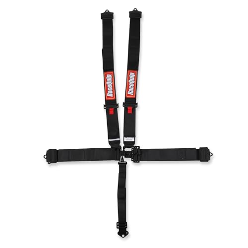 Racequip Black Pair 5 Point Harness with Individual Shoulder Belt Set of 2
