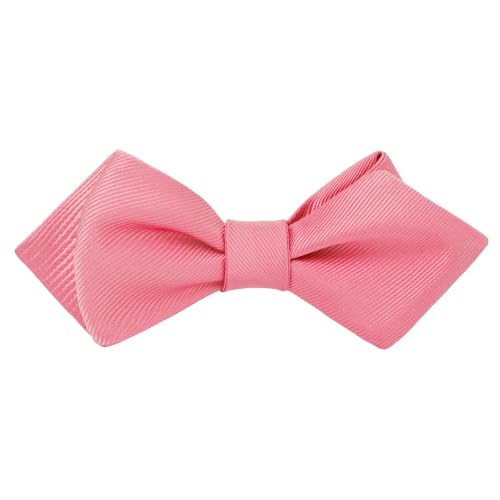Image of GUUNIEE Men's Exquisite Woven Silk Self Bowtie Solid Diamond Bow Ties
