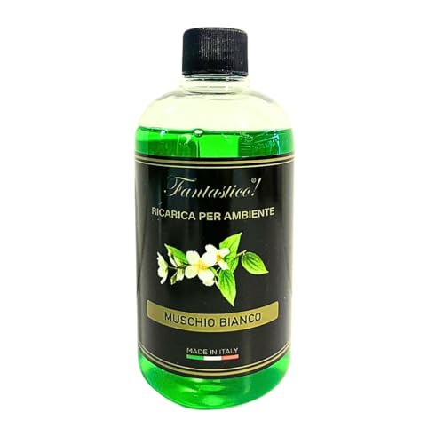 Ricarica Diffusore per ambienti 500 ml Camomilla Torino linea Fantastico .Italy (Muschio Bianco)