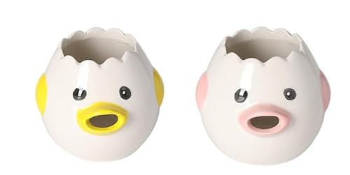 2個エッグセパレーター ひよこ 卵黄分離器 卵黄身分け 卵黄身分け器 黄身取り器 おもしろ 可愛い セラミック 卵 黄身 白身 分離道具 調理器具 キッチン便利用品