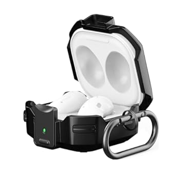 Capa capinha case resistente protetora compatível com Samsung Galaxy Buds live/Buds 2/ Buds Pro/Buds FE (preto)