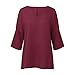 Aniywn Linen Shirts for Women Loose Fit 3/4 Sleeve Oversized V Neck Shirt Summer Casual Comfy Blouse Tunic Boho Fashion 2026