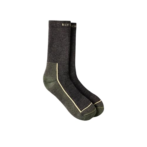 Red Wing Shoes Premium Safety Medium Weight Crew Socks, Stretchable Merino Wool/Nylon Blend, Charcoal, 12-15 (1 pair)