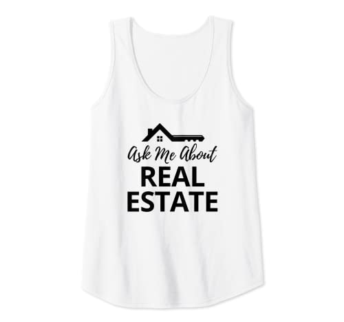 Mujer Inmobiliario Ask Me About Real Estate Camiseta sin Mangas