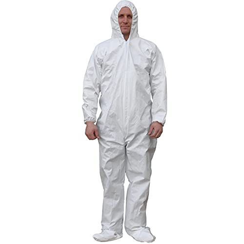 Majestic Areotex Sms Hazmat Suit Disposable Coverall, Hood & Boots, Small #TOP12