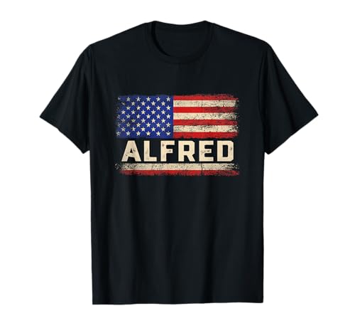 Alfred First Name Shirt Alfred Name American Flag T-Shirt