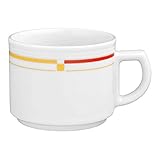 Sin tapa. Seltmann 001.495011 Vitalis 34290 - Juego de 6 tazas de porcelana (0,18 L, 7,7 cm de diámetro, 6,2 cm de altura), diseño redondo, color amarillo y rojo