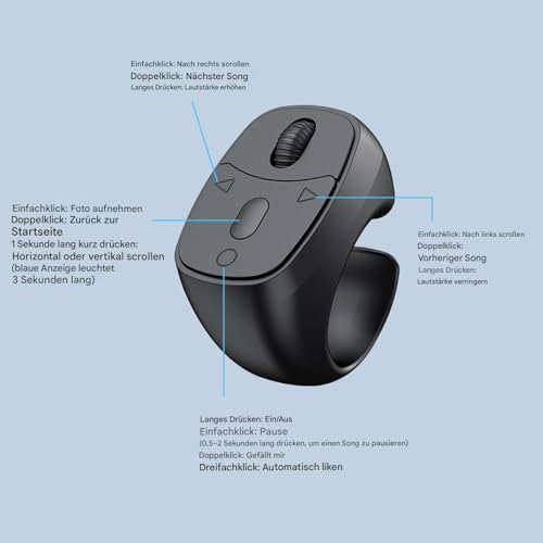 Mando a distancia inalámbrico de desplazamiento para teléfono móvil, mando a distancia para el desplazamiento del móvil, para leer libros electrónicos, grabar vídeos, vlogging con fotos y para - imagen 7