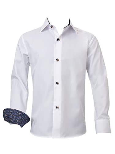 Standar Jungenhemd, Baumwolle Hemd, Erster Schultag, hohe Qualität, klassischer Schnitt, elegant, weiß, dekorativer Rand, strapazierfähig Cover