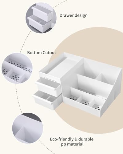 Image of Desk Organizer Storage Box with Drawer