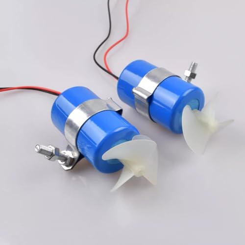 XHSESA 3V-12V 20A Underwater Thruster Motor 3 Blades Propeller Propulsion for DIY RC Jet Boat, Bait Boat, ROV Submarine (Clockwise Propeller Motor)
