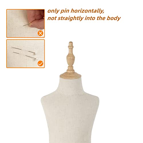 Dress Form with Wooden Base, Mannequin Child Display Body Bust Forms Realistic Model Manikin, 6-7 Years - Thumbnail 2