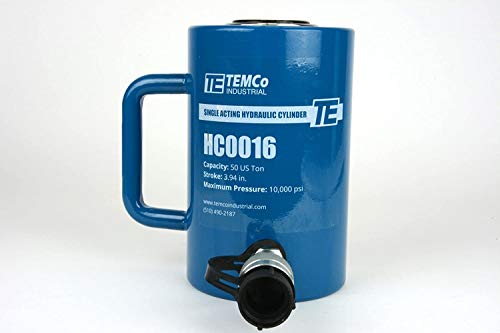 Temco Hc0016 - Hydraulic Cylinder Ram Single Acting 50 Ton 4" Inch Stroke (Optional Tonnages Availiable) #TOP3