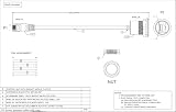 Plinkwirekb RJ45 CAT5e przedłużacz sieciowy Ethernet RJ45 montaż podtynkowy męski na żeński kabel łączący gwintowany stałe złącze grodziowe kabel krosowy do modemu routera (0,3 m)