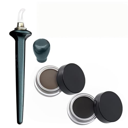 Eye Liner & Makeup Tool,Gel Eyeliners & Eyeliner Brush,Eyeliner cream and Eye Liner Silicone,Waterproof Quick Eye Makeup Tool,Precise & Easy Application,Lasting Smudge-Proof Formula(Black & Brown)