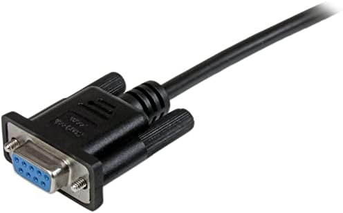 StarTech.com 1m Black DB9 RS232 Serial Null Modem Cable F/F - DB9 Female to Female - 9 pin RS232 Null Modem Cable - 1 meter, Black