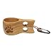Wood.L Tasse à café en Bois, Tasse à Eau Portable en Plein air, avec poignée et lanière en Cuir, Tasse à Boire de Camping Anti-brûlure